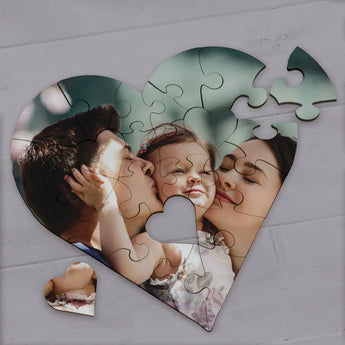 Personalized Heart Shaped Photo Puzzles