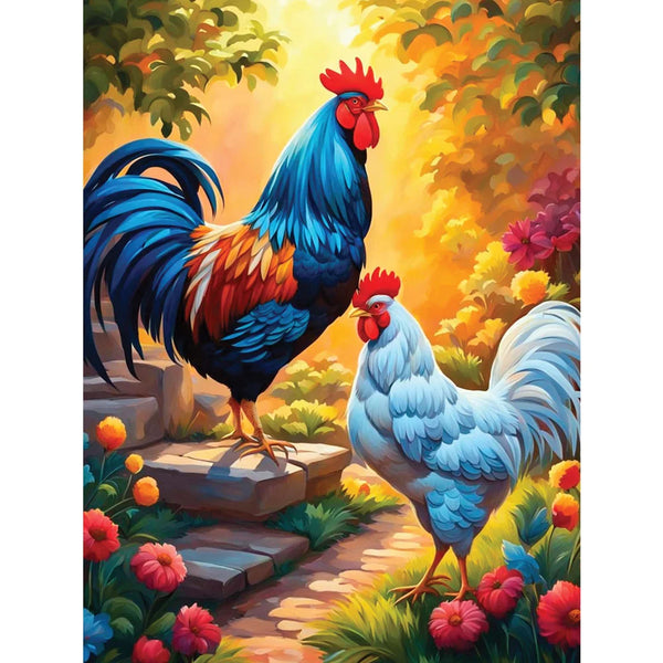 Morning Colorful Rooster Jigsaw Puzzle | Bits and Pieces