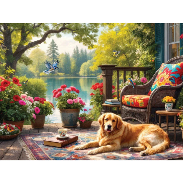 八丈3番　CHASE&Bite Puzzle PZ-511MS Porchside Tranquility Jigsaw Puzzle | Bits and Pieces