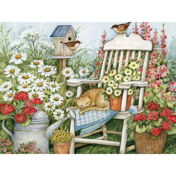Cat In Chair With Flowers Jigsaw Puzzle | Bits and Pieces