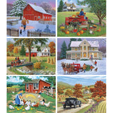 Set of 6 John Sloane Jigsaw Puzzles
