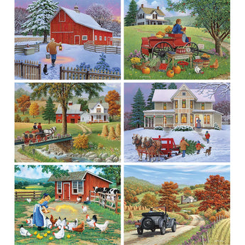 Set of 6 John Sloane Jigsaw Puzzles