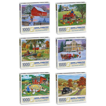 Set of 6 John Sloane Jigsaw Puzzles