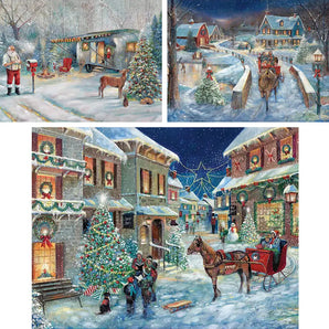 Set of 3 Cozy Classics Puzzles by Ruane Manning