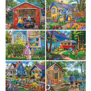 Set of 6 Bigelow Illustrations Jigsaw Puzzles