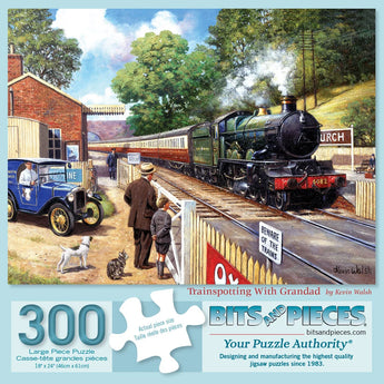 Trainspotting With Grandad Jigsaw Puzzle