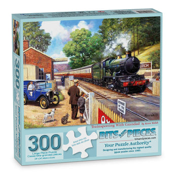 Trainspotting With Grandad Jigsaw Puzzle