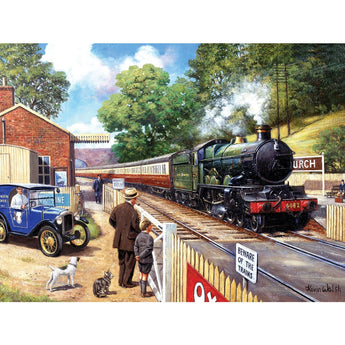 Trainspotting With Grandad Jigsaw Puzzle