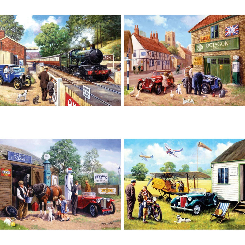 Set of 4 Kevin Walsh Jigsaw Puzzles