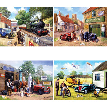Set of 4 Kevin Walsh Jigsaw Puzzles