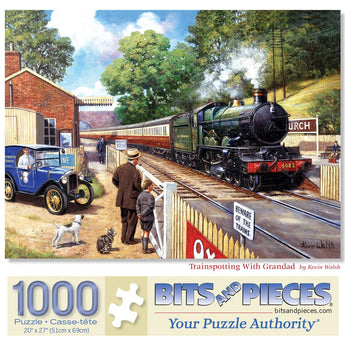 Trainspotting With Grandad Jigsaw Puzzle