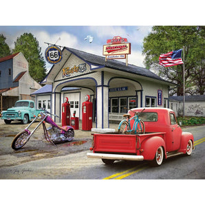 Nostalgic American Gas Station jigsaw puzzle