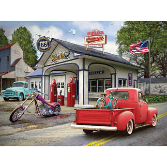 Nostalgic American Gas Station jigsaw puzzle