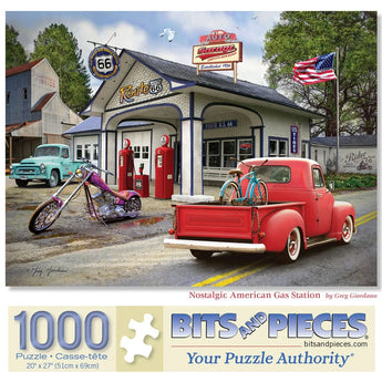 Nostalgic American Gas Station jigsaw puzzle