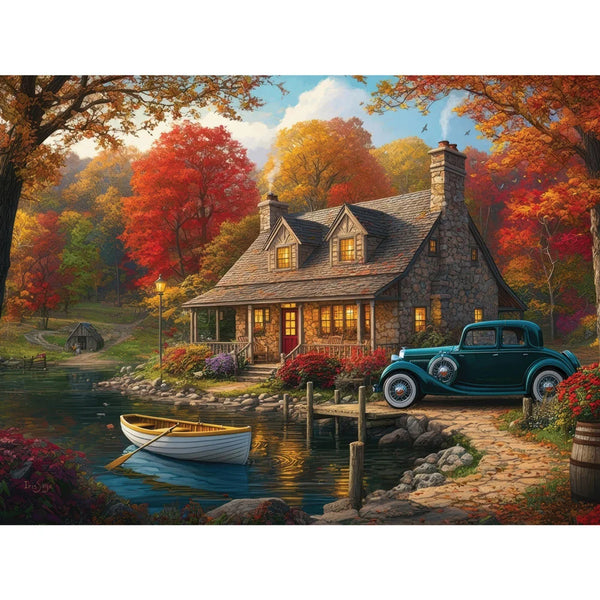 Autumn Haven By The Cottage Jigsaw Puzzle | Bits and Pieces