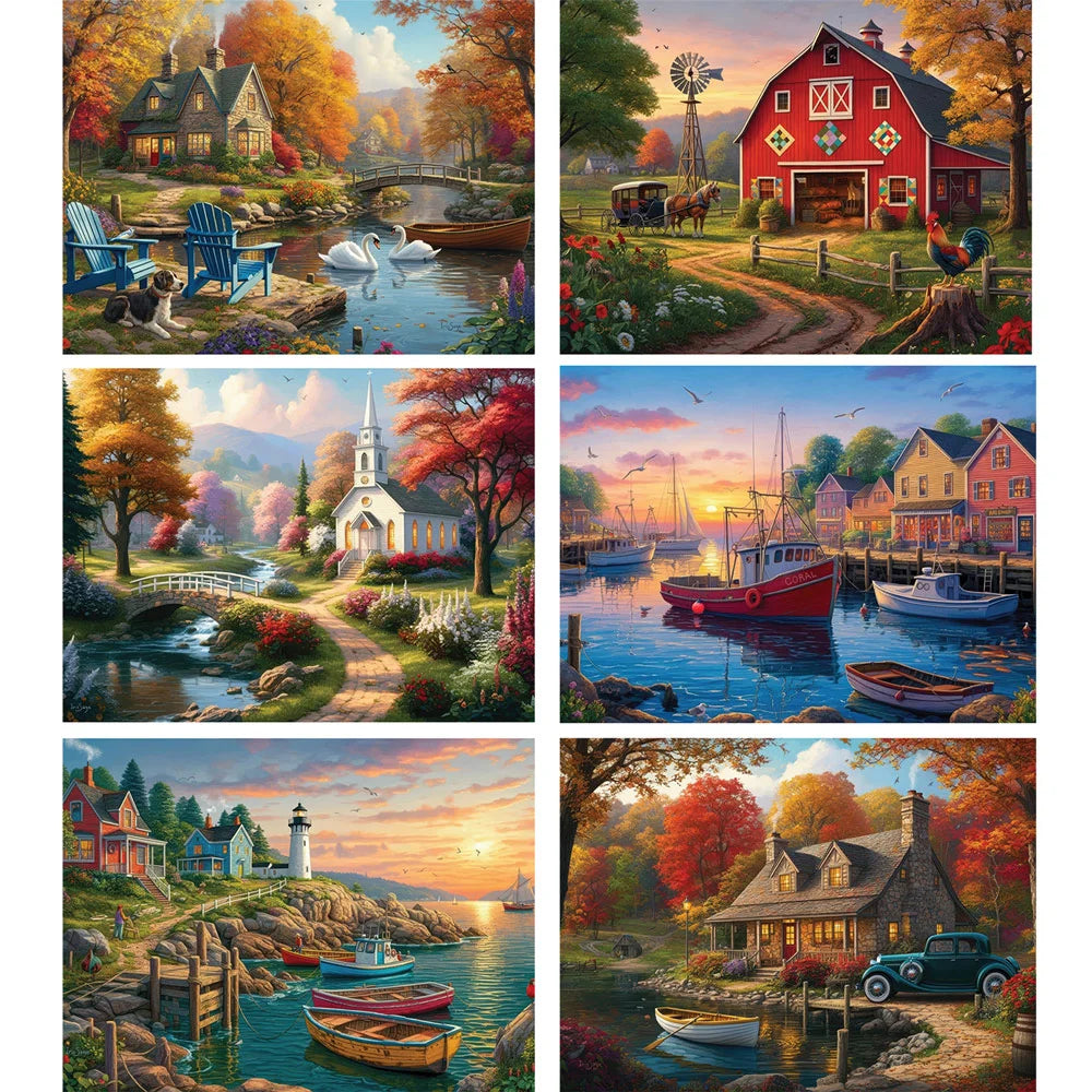 Set of 6 Iris Sage Jigsaw Puzzles