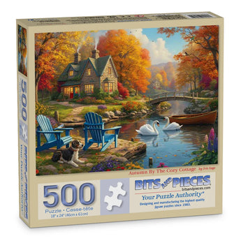Autumn By The Cozy Cottage Jigsaw Puzzle