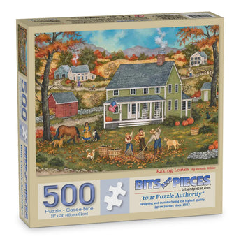Raking Leaves Jigsaw Puzzle