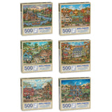 Set of 6 Bonnie White Jigsaw Puzzles