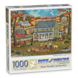 Raking Leaves Jigsaw Puzzle