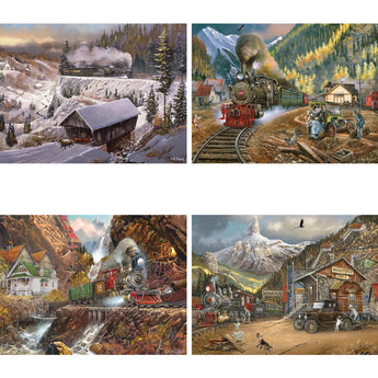 Set of 4 Ted Blaylock Jigsaw Puzzles