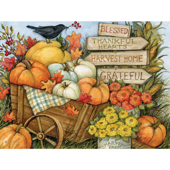 Pumpkin Patch Wheelbarrow Jigsaw Puzzle