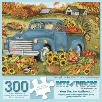 Pumpkins In Blue Truck Jigsaw Puzzle