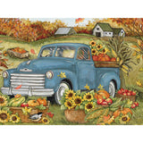 Pumpkins In Blue Truck Jigsaw Puzzle