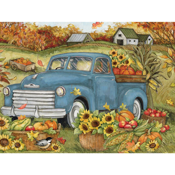 Pumpkins In Blue Truck Jigsaw Puzzle