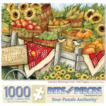 Autumn Blessings Fruit And Veggies Jigsaw Puzzle