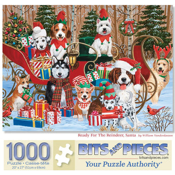 Ready For The Reindeer Santa Jigsaw Puzzle