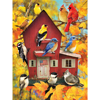 Fall Barn Birds Jigsaw Puzzle