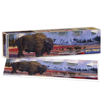 Yellowstone Bison Panoramic Jigsaw Puzzle