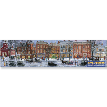 Winter Shopping Panoramic Jigsaw Puzzle