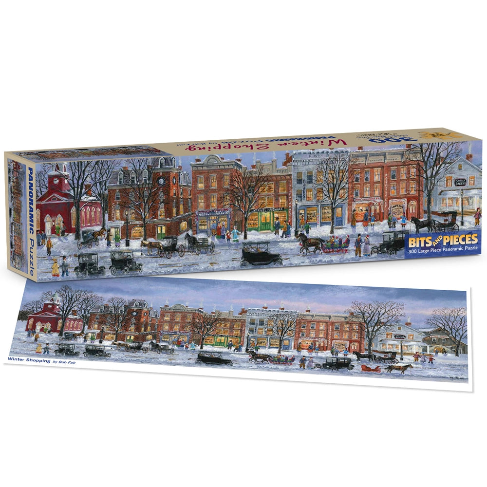 Winter Shopping Panoramic Jigsaw Puzzle | Bits and Pieces