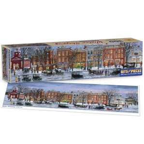 Winter Shopping Panoramic Jigsaw Puzzle