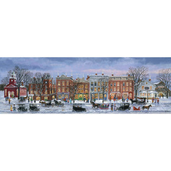 Winter Shopping Panoramic Jigsaw Puzzle