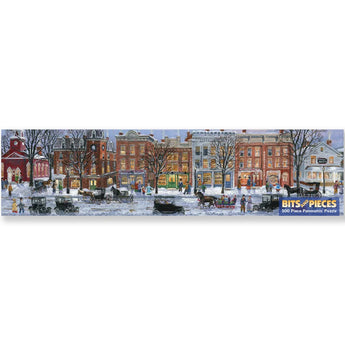 Winter Shopping Panoramic Jigsaw Puzzle