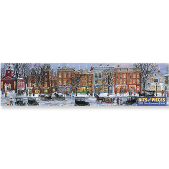 Winter Shopping Panoramic Jigsaw Puzzle