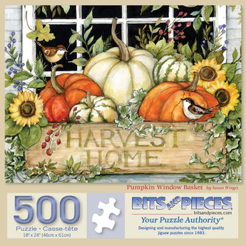 Pumpkin Window Basket Jigsaw Puzzle