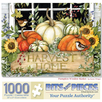 Pumpkin Window Basket Jigsaw Puzzle