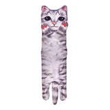 Cat Hand Towel Gray Tabby