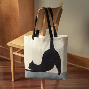 Canvas Cat Tote