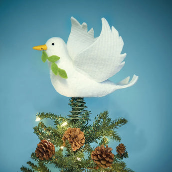 Felt Peace Dove Tree Topper
