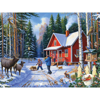 The Red Cottage Jigsaw Puzzle | Bits and Pieces