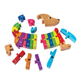 Dachshund ABC-123 Reversible Puzzle