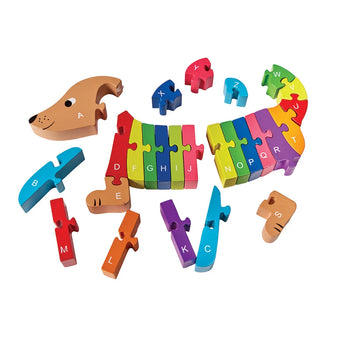 Dachshund ABC-123 Reversible Puzzle