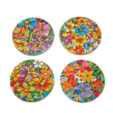 Floral Stained Glass Coasters