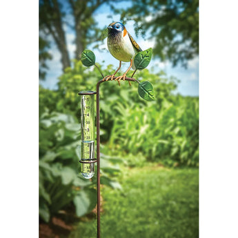 Artisan Metal Bird Rain Gauge