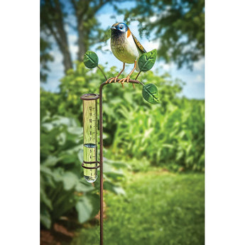 Artisan Metal Bird Rain Gauge